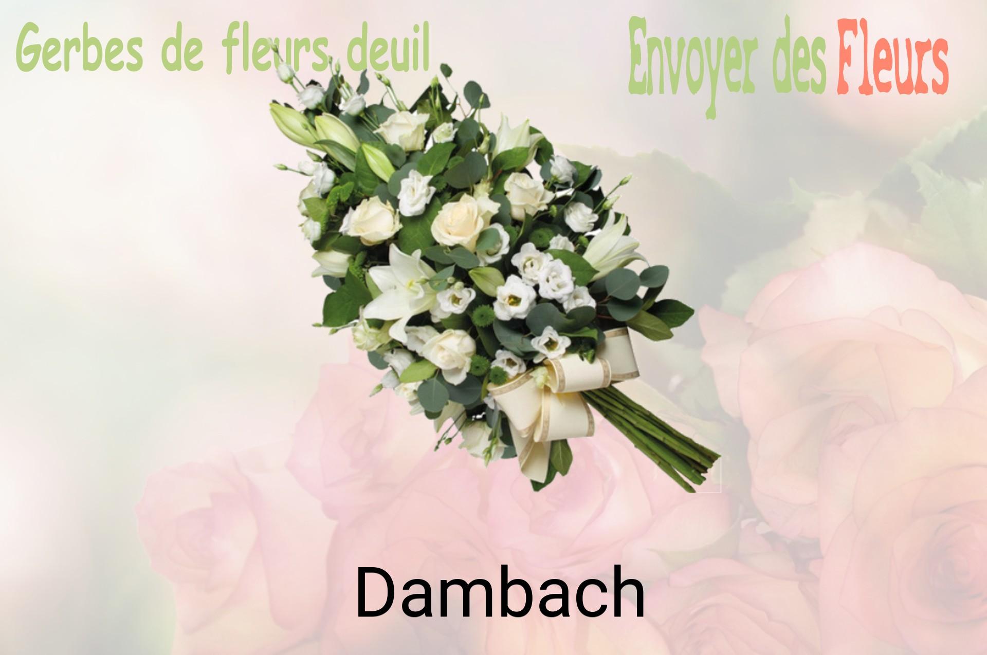 Gerbe de fleurs de deuil livrée à Dambach